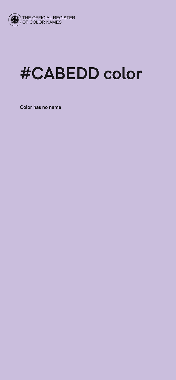 #CABEDD color image