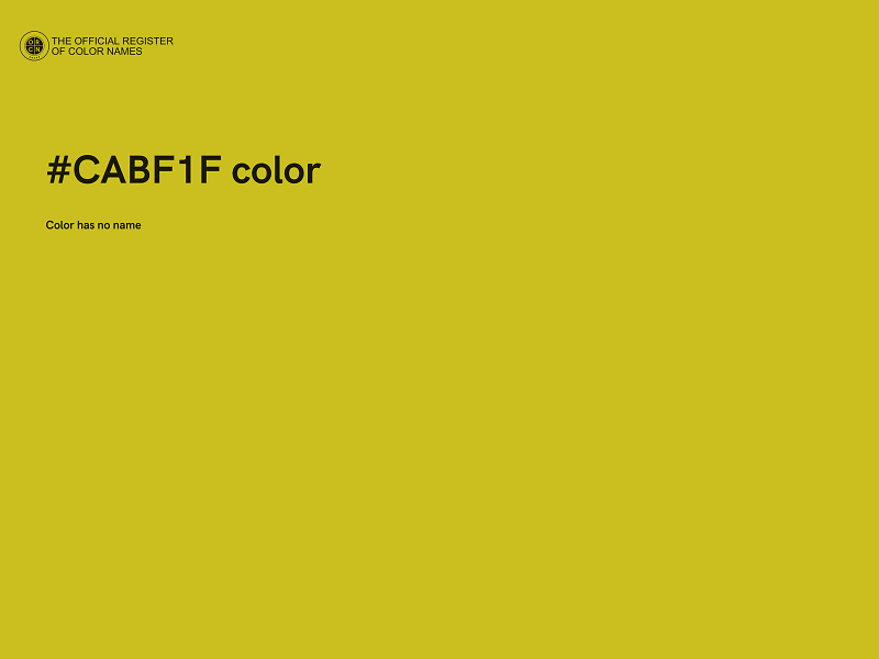 #CABF1F color image