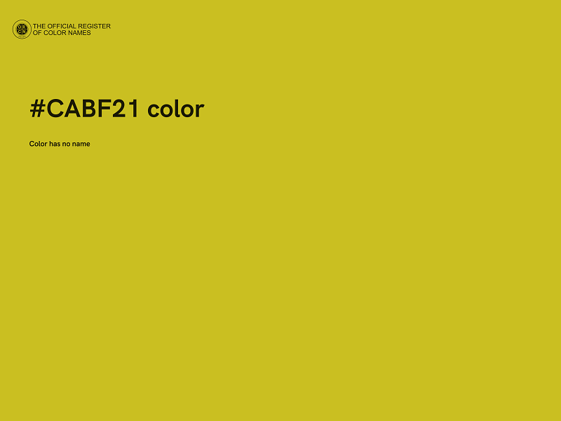 #CABF21 color image