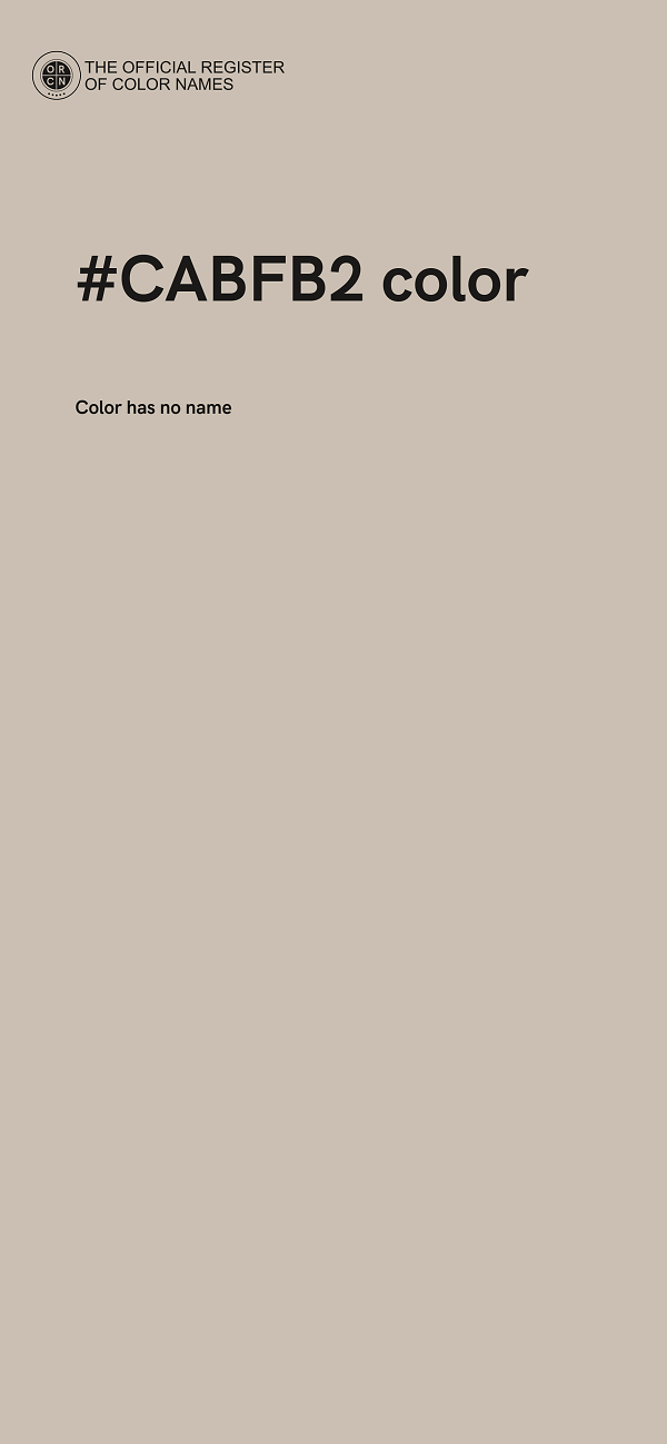 #CABFB2 color image