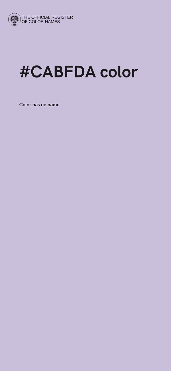 #CABFDA color image
