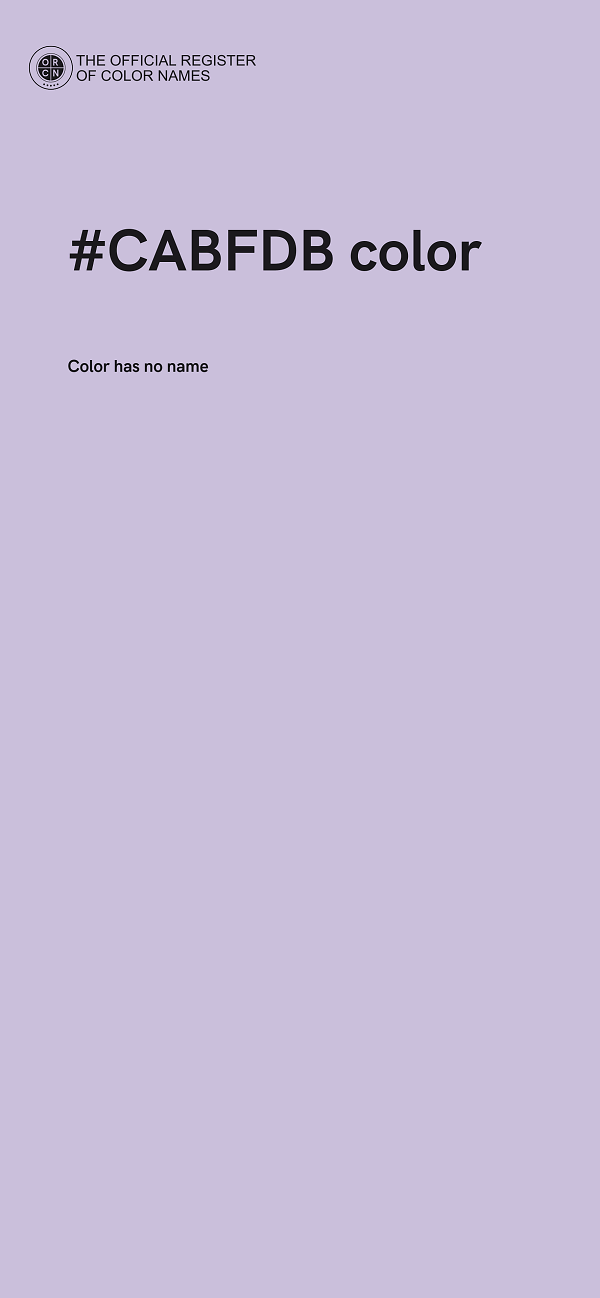 #CABFDB color image