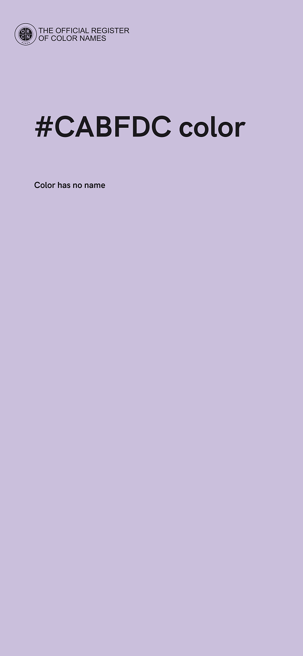 #CABFDC color image