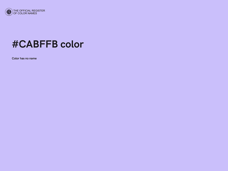 #CABFFB color image