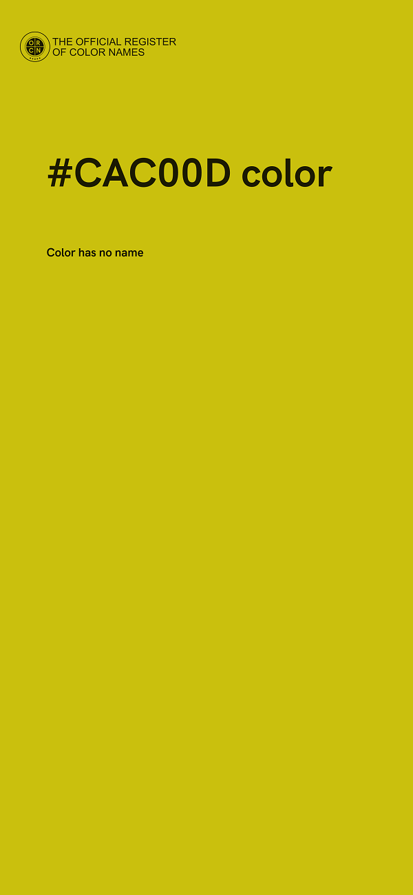 #CAC00D color image