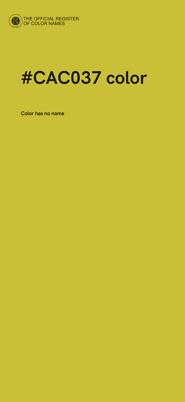 #CAC037 color image