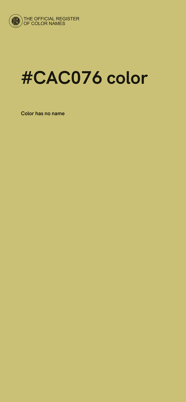 #CAC076 color image