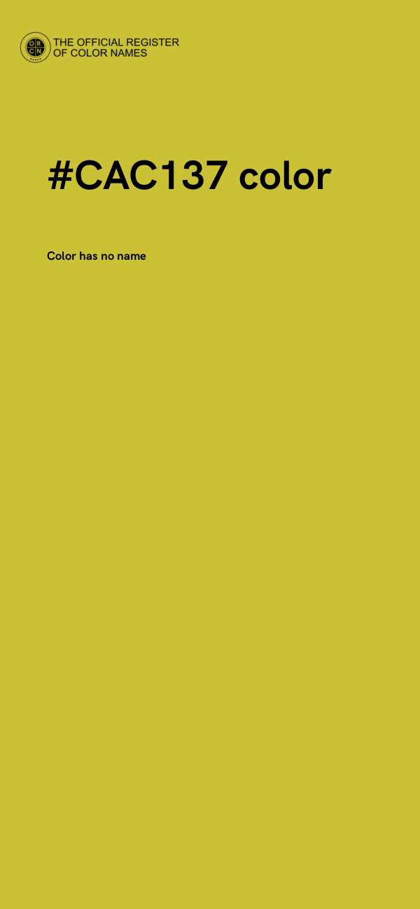 #CAC137 color image