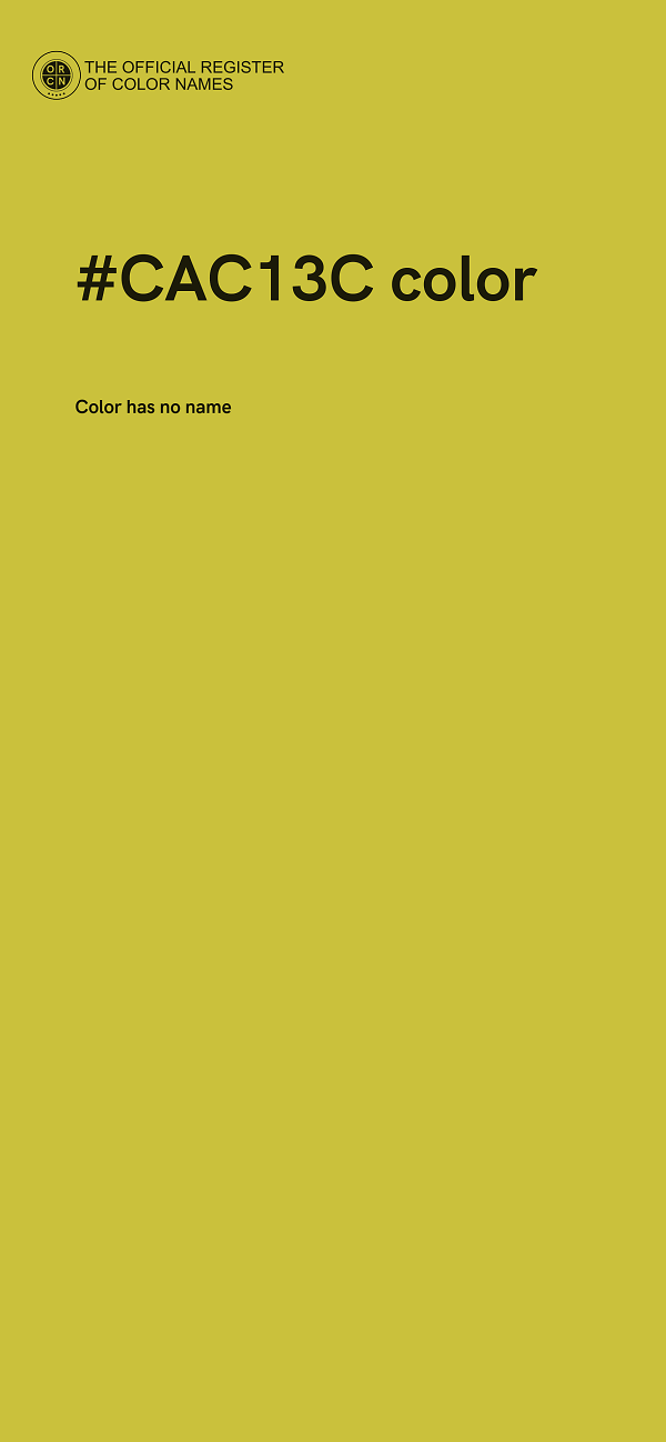 #CAC13C color image
