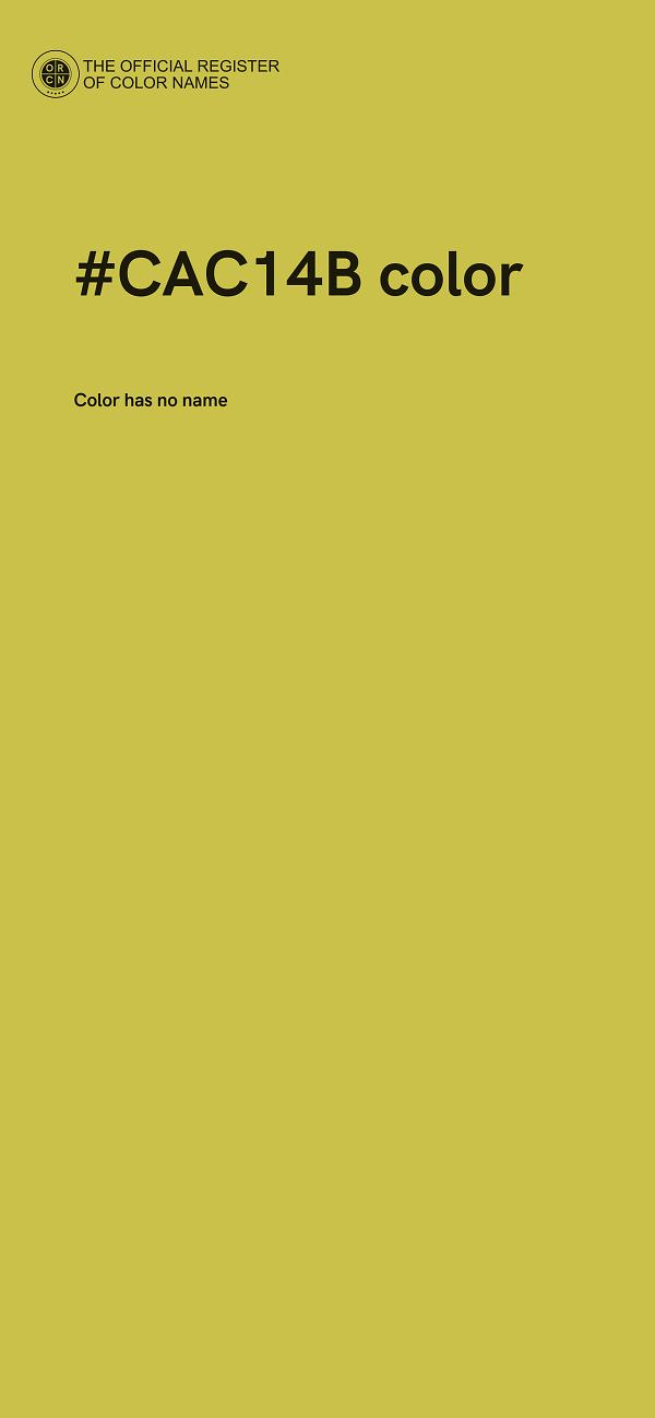 #CAC14B color image