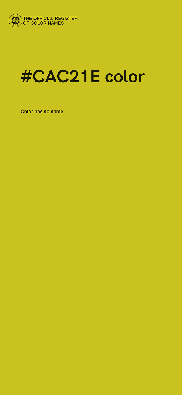 #CAC21E color image
