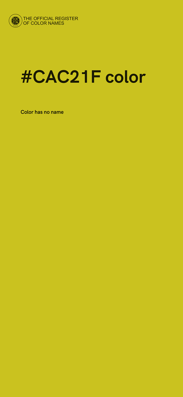 #CAC21F color image