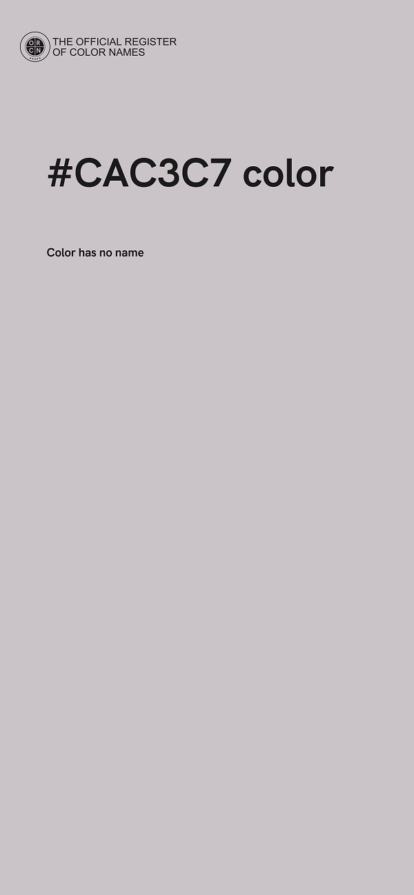 #CAC3C7 color image
