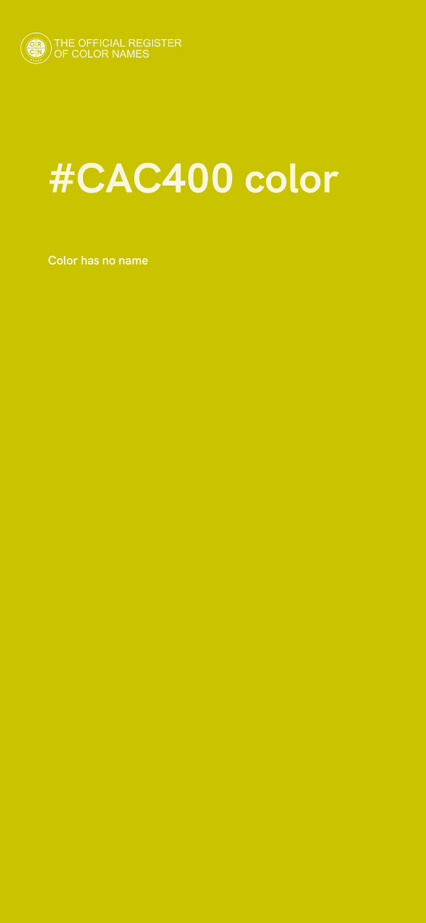 #CAC400 color image