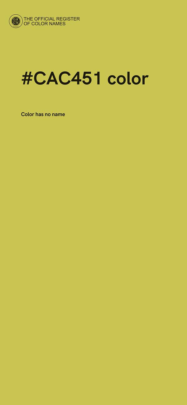 #CAC451 color image