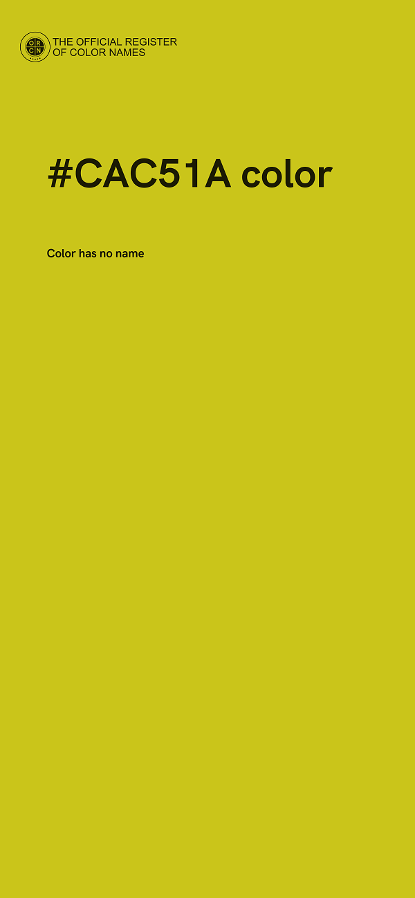 #CAC51A color image