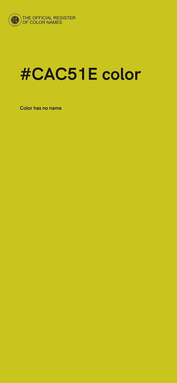 #CAC51E color image
