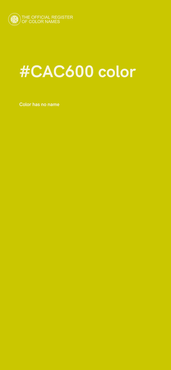#CAC600 color image