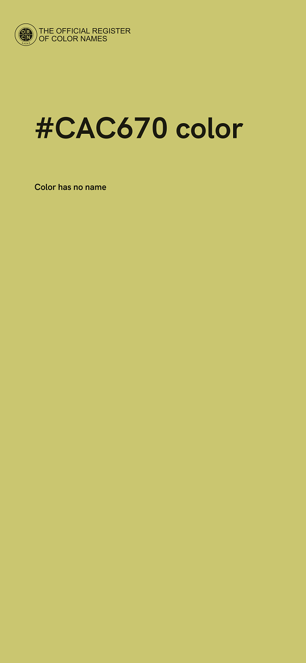 #CAC670 color image