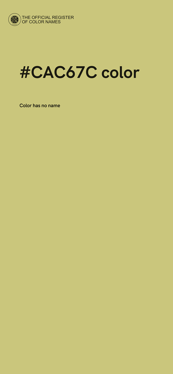 #CAC67C color image