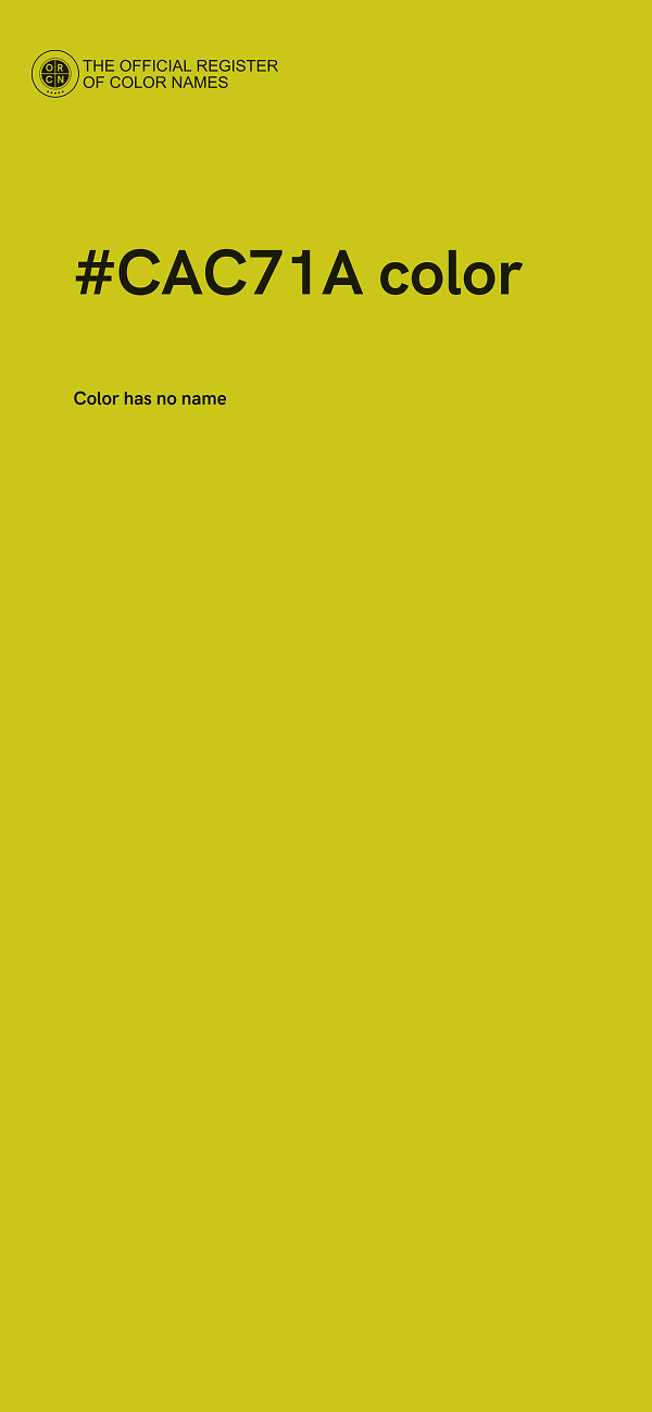 #CAC71A color image