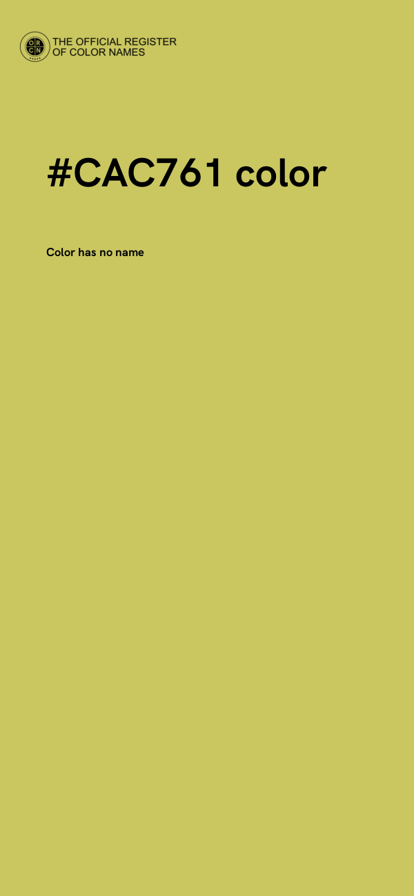#CAC761 color image