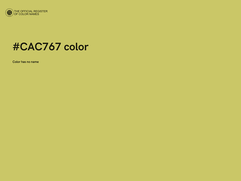 #CAC767 color image