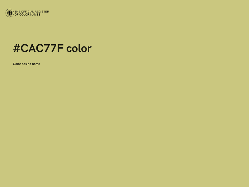#CAC77F color image