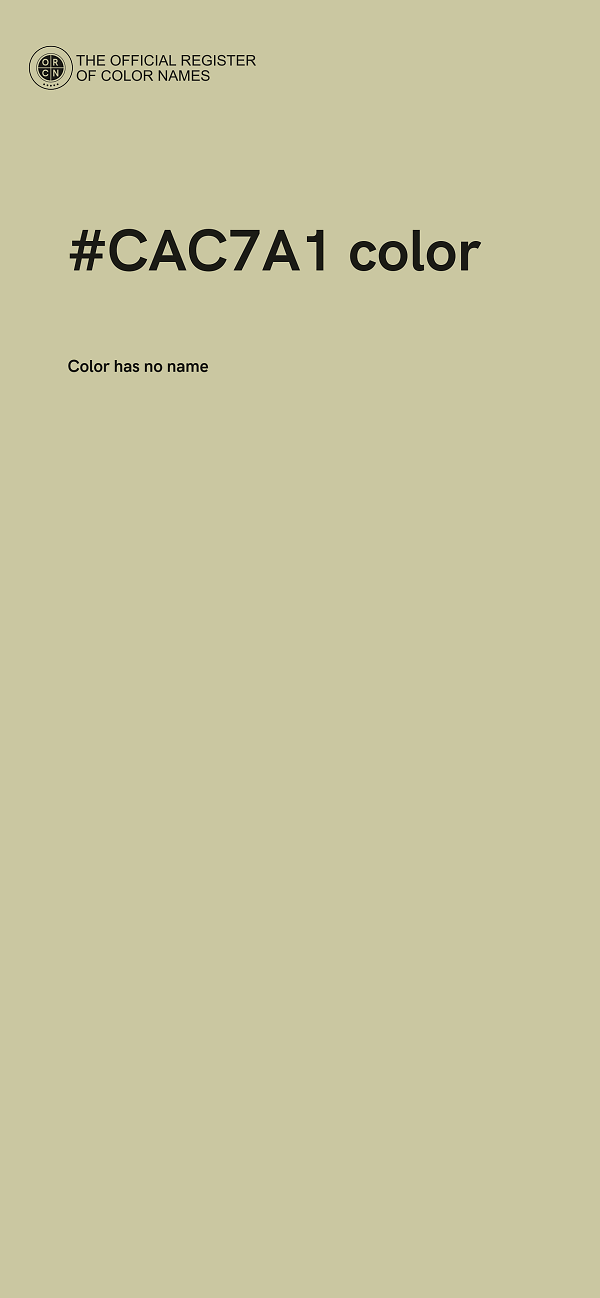 #CAC7A1 color image
