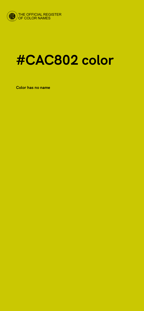 #CAC802 color image