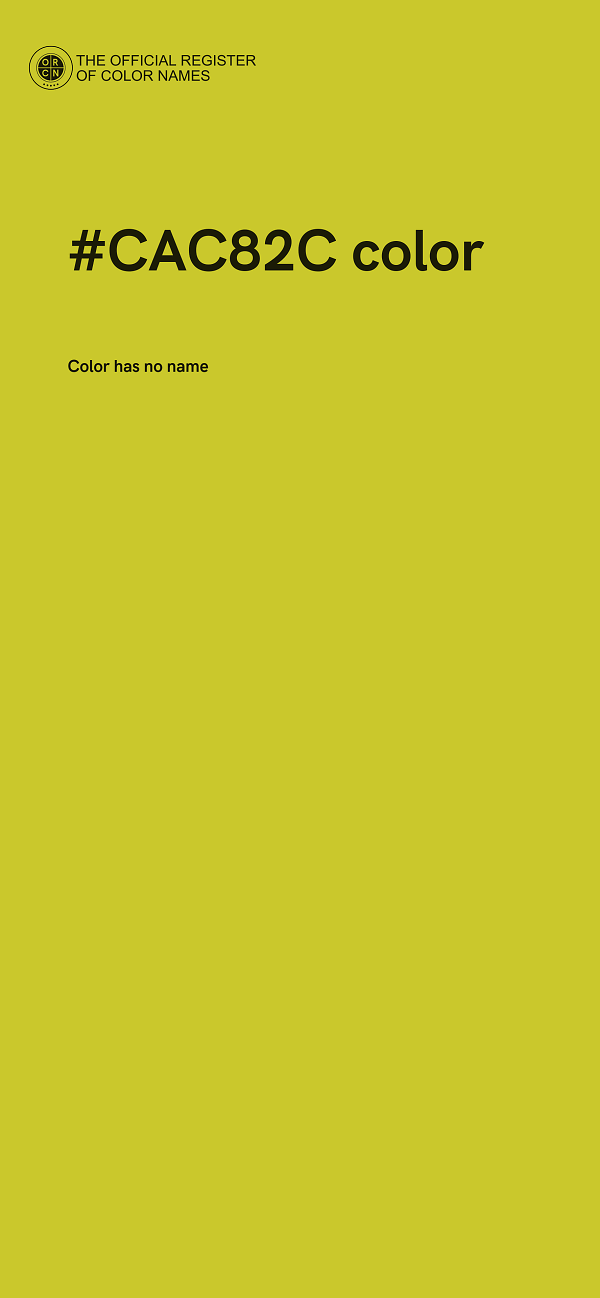#CAC82C color image