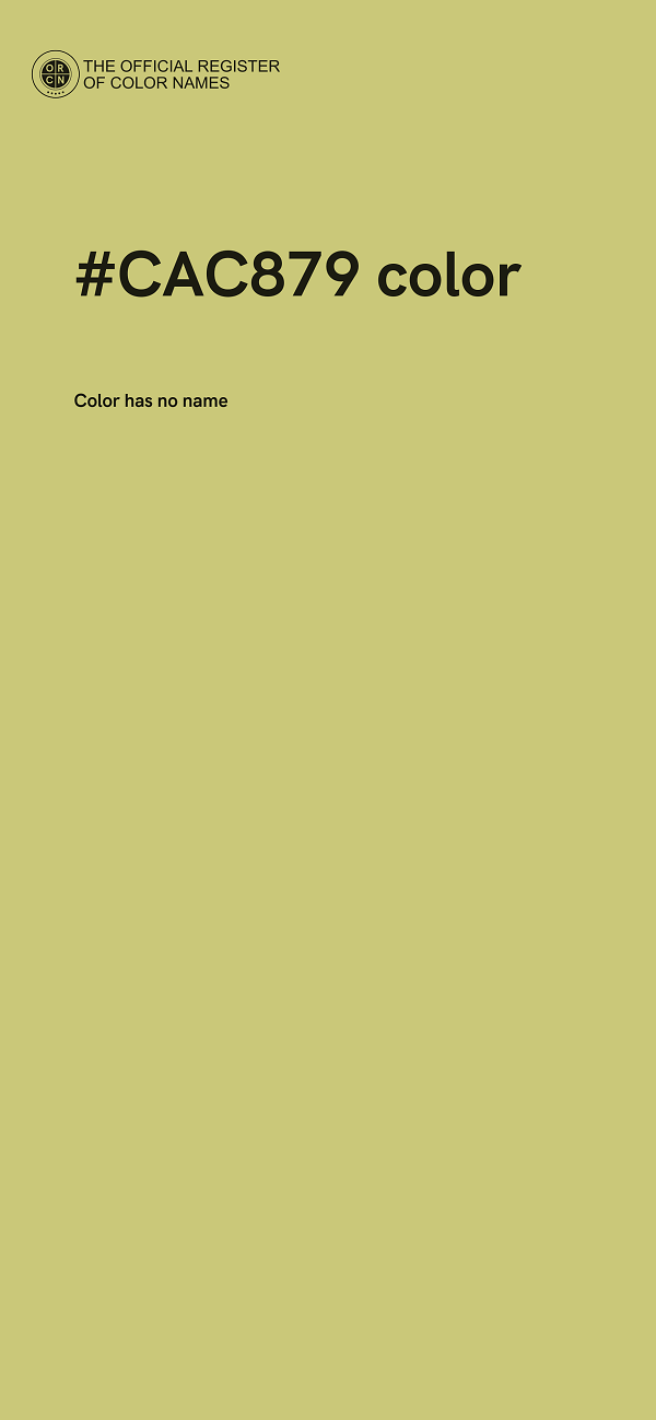 #CAC879 color image