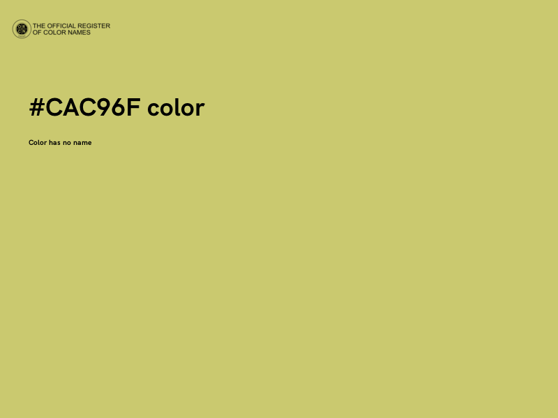 #CAC96F color image