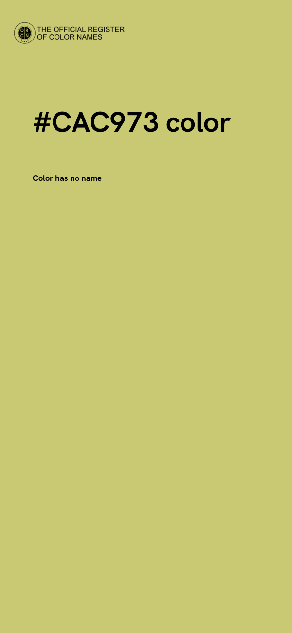 #CAC973 color image