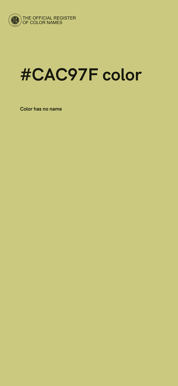 #CAC97F color image
