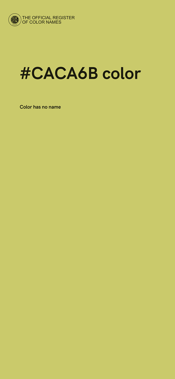 #CACA6B color image