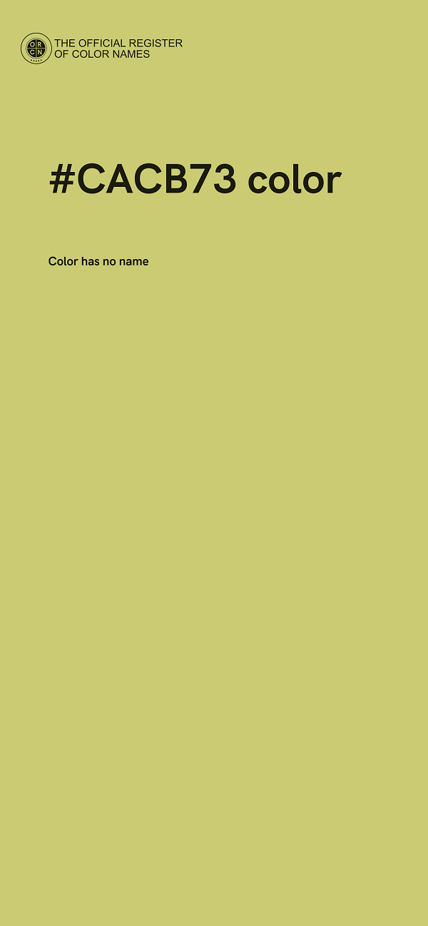 #CACB73 color image