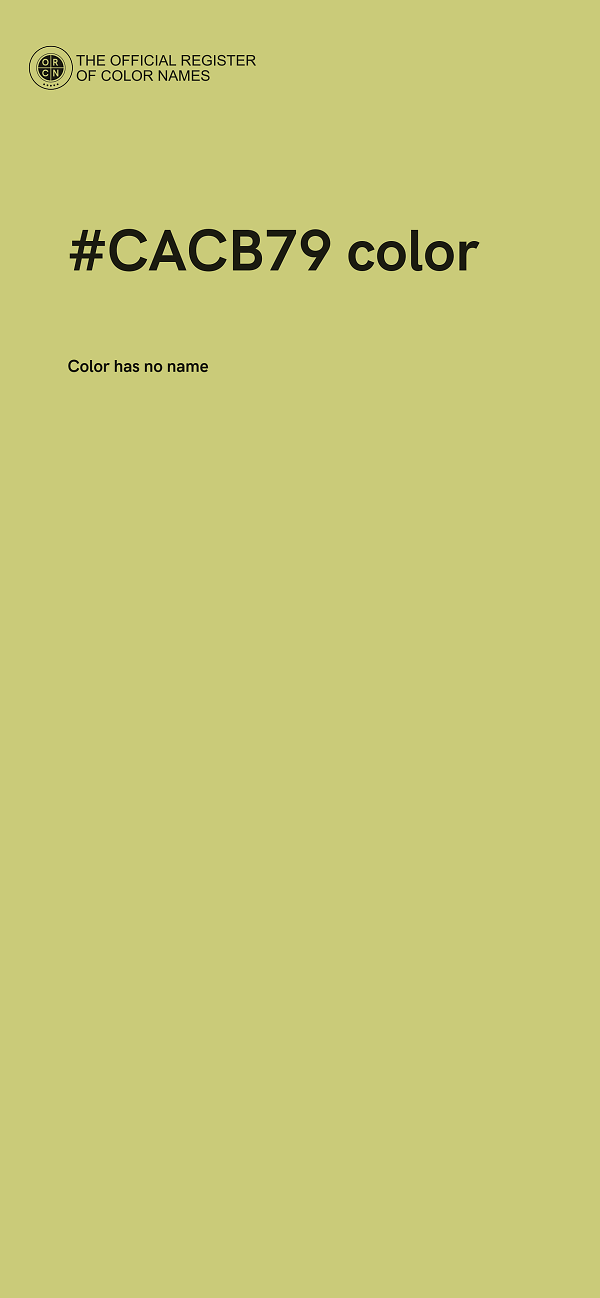#CACB79 color image