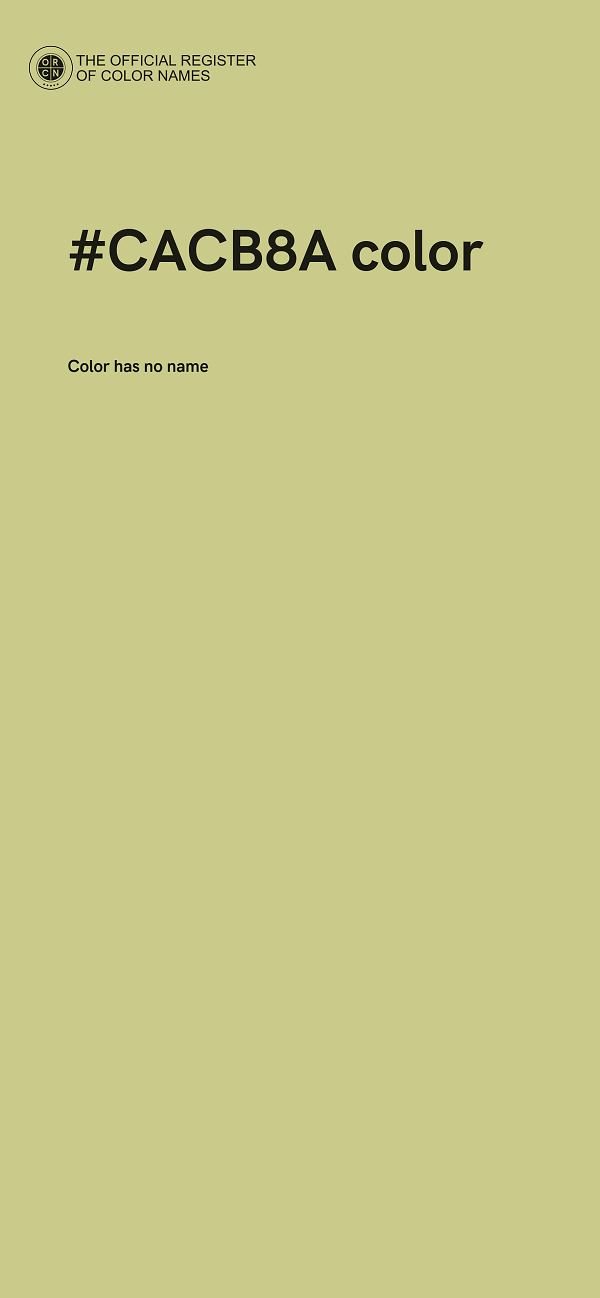 #CACB8A color image