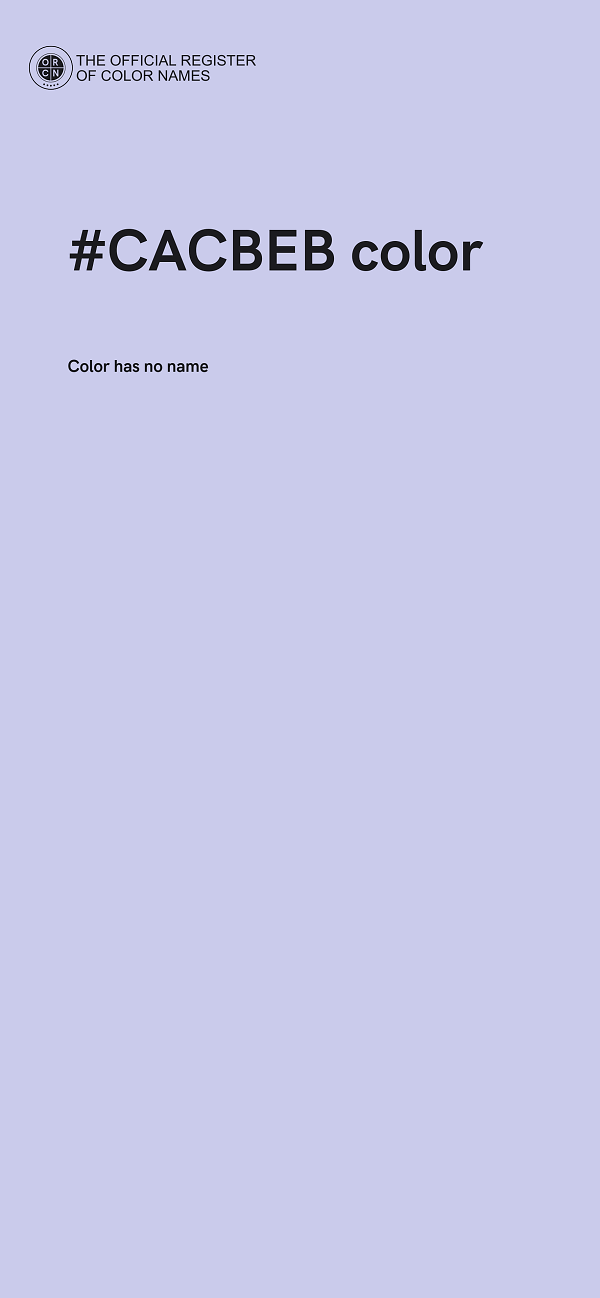 #CACBEB color image