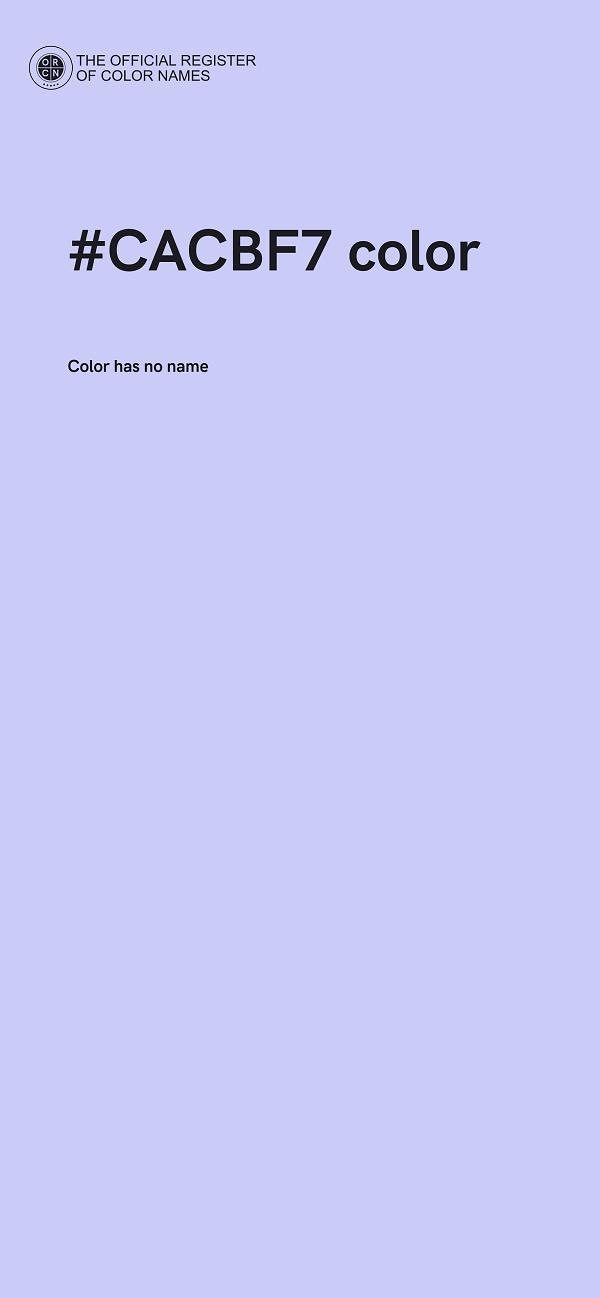 #CACBF7 color image