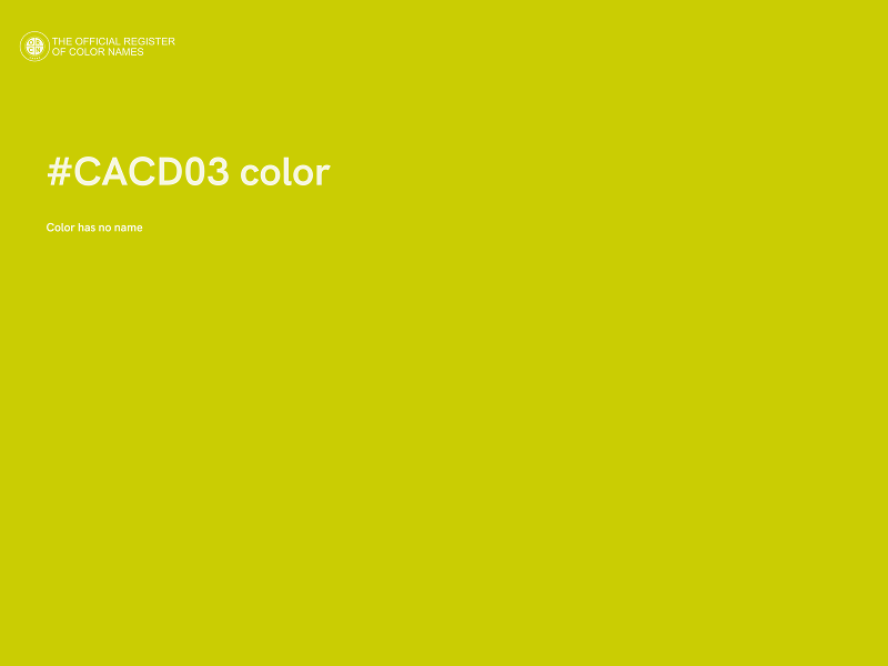 #CACD03 color image