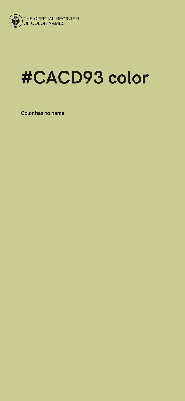 #CACD93 color image