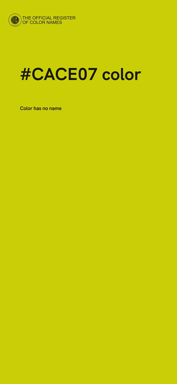 #CACE07 color image