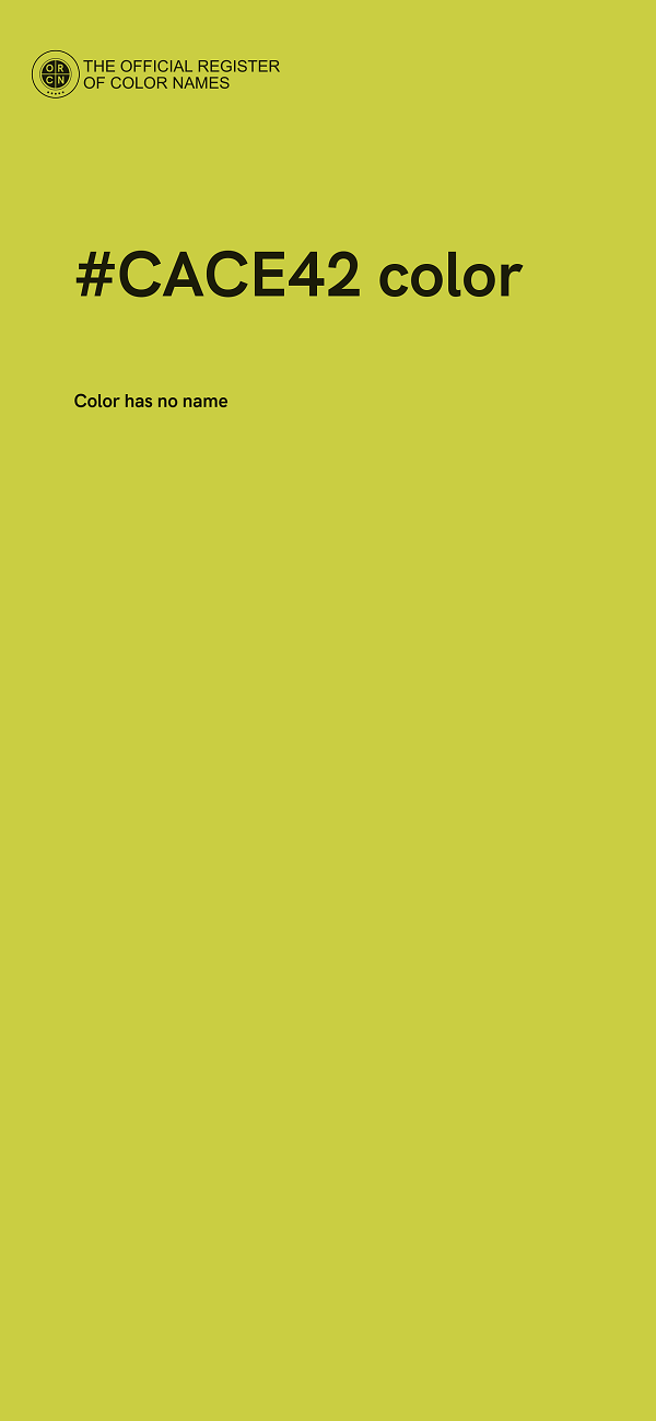 #CACE42 color image