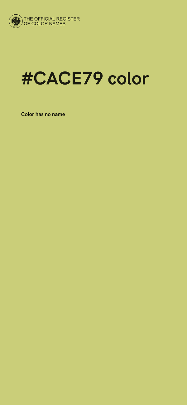 #CACE79 color image