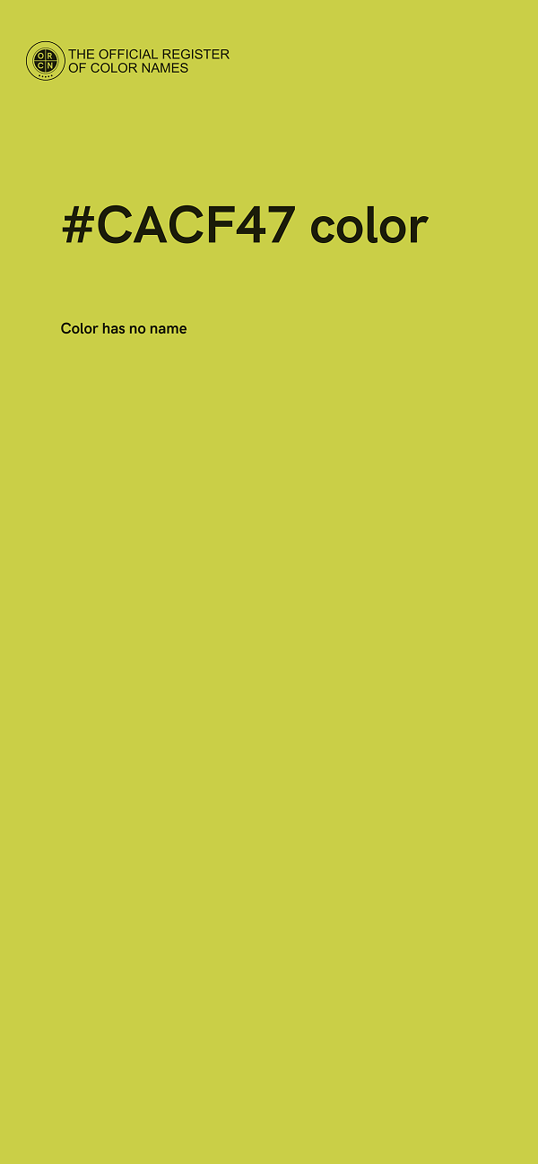 #CACF47 color image