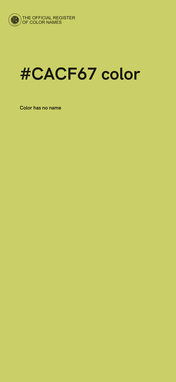 #CACF67 color image