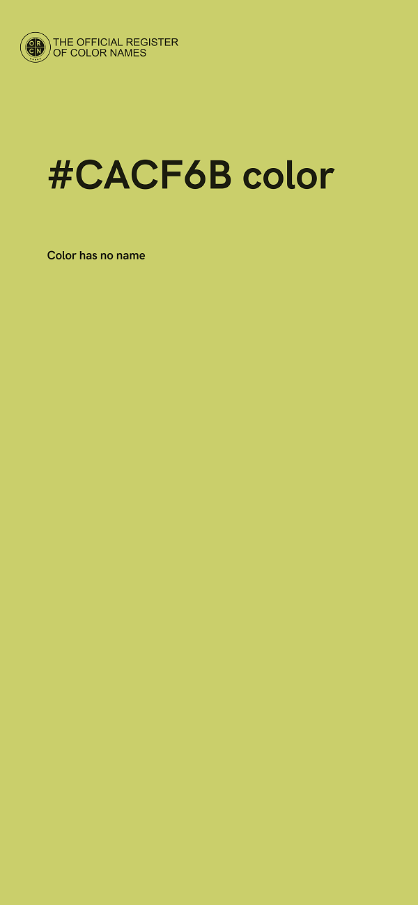 #CACF6B color image