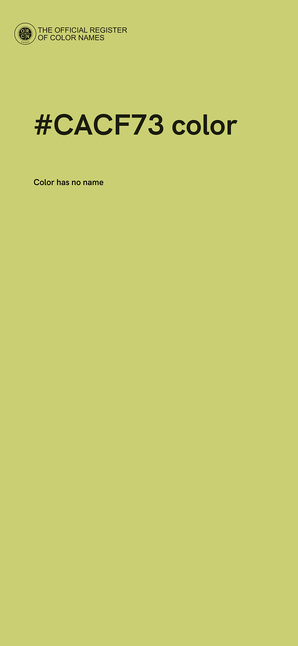 #CACF73 color image